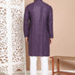Embroidered and Sequence Kurta with Pyjama For Men ( JOKP P 5098Purple ) [FF] [J-2-3]