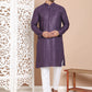 Embroidered and Sequence Kurta with Pyjama For Men ( JOKP P 5098Purple ) [FF] [J-2-3]