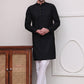 Embroidered Cotton Kurta with Pyjama ( JOKP P 5099Black )
