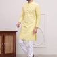 Embroidered Cotton Kurta with Pyjama ( JOKP P 5099Lemon )