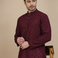 Embroidered Cotton Kurta with Pyjama ( JOKP P 5099 Purple )