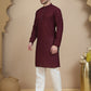 Embroidered Cotton Kurta with Pyjama ( JOKP P 5099 Purple )