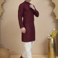 Embroidered Cotton Kurta with Pyjama ( JOKP P 5099 Purple )