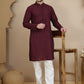 Embroidered Cotton Kurta with Pyjama ( JOKP P 5099 Purple )