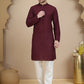 Embroidered Cotton Kurta with Pyjama ( JOKP P 5099 Purple )