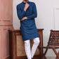 Embroidered Cotton Kurta with Pyjama ( JOKP P 5099Teal )