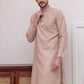 Pure Cotton Solid Kurta Pyjama Set ( JOKP P 5101Beige )
