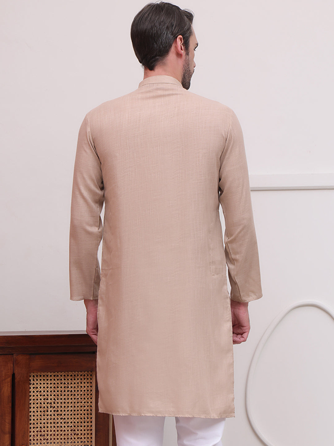 Pure Cotton Solid Kurtas ( KO 5101Beige )