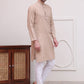 Pure Cotton Solid Kurta Pyjama Set ( JOKP P 5101Beige )