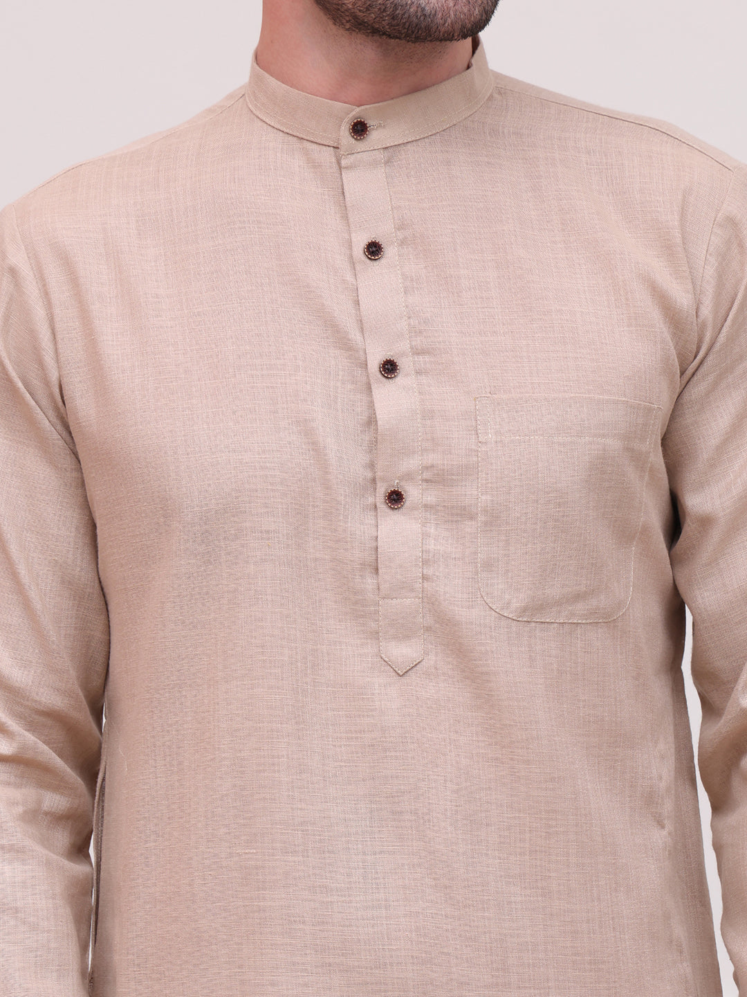 Pure Cotton Solid Kurtas ( KO 5101Beige )