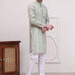 Pure Cotton Solid Kurta Pyjama Set ( JOKP P 5101Pista )