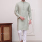 Pure Cotton Solid Kurta Pyjama Set ( JOKP P 5101Pista )