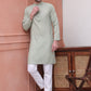 Pure Cotton Solid Kurta Pyjama Set ( JOKP P 5101Pista )