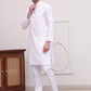 Pure Cotton Solid Kurta Pyjama Set ( JOKP P 5101White )