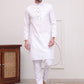 Pure Cotton Solid Kurta Pyjama Set ( JOKP P 5101White )