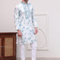 Stone Print With Embroidered kurta Set ( JOKP P 5102Sky )