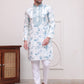 Stone Print With Embroidered kurta Set ( JOKP P 5102Sky )
