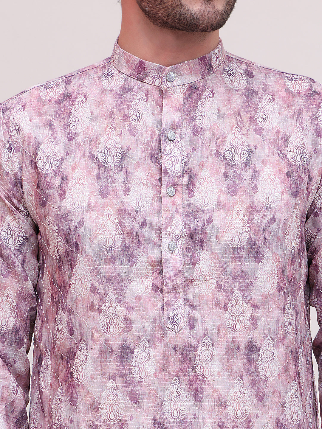 Digital Printed Kurta Pyjama Set ( JOKP P 5104Magenta )