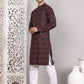 Sequin & Embroidered Kurta with Pyjamas ( JOKP P 5107Coffee ) [FF] [N-1]