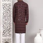 Sequin & Embroidered Kurta with Pyjamas ( JOKP P 5107Coffee ) [FF] [N-1]