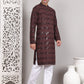 Sequin & Embroidered Kurta with Pyjamas ( JOKP P 5107Coffee ) [FF] [N-1]