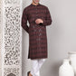 Sequin & Embroidered Kurta with Pyjamas ( JOKP P 5107Coffee ) [FF] [N-1]