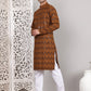 Sequin & Embroidered Kurta with Pyjamas ( JOKP P 5107Mustard ) [FF] [N-1]