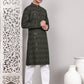 Sequin & Embroidered Kurta with Pyjamas ( JOKP P 5107Olive ) [FF] [N-1]
