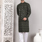 Sequin & Embroidered Kurta with Pyjamas ( JOKP P 5107Olive ) [FF] [N-1]