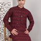 Sequin & Embroidered Kurta with Pyjamas ( JOKP P 5107Wine ) [FF] [N-1]