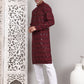 Sequin & Embroidered Kurta with Pyjamas ( JOKP P 5107Wine ) [FF] [N-1]