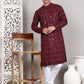Sequin & Embroidered Kurta with Pyjamas ( JOKP P 5107Wine ) [FF] [N-1]