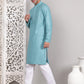 Viscose Sequins and Embroidered Kurta Set for Men ( JOKP P 5108Blue ) [FF] [I-1-4]