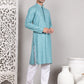 Viscose Sequins and Embroidered Kurta Set for Men ( JOKP P 5108Blue ) [FF] [I-1-4]
