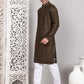 Viscose Sequins and Embroidered Kurta Set for Men ( JOKP P 5108Mehndi ) [FF] [I-1-4]