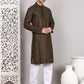 Viscose Sequins and Embroidered Kurta Set for Men ( JOKP P 5108Mehndi ) [FF] [I-1-4]