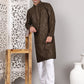Viscose Sequins and Embroidered Kurta Set for Men ( JOKP P 5108Mehndi ) [FF] [I-1-4]