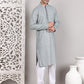 Viscose Sequins and Embroidered Kurta Set for Men ( JOKP P 5108Silver ) [FF] [I-1-4]