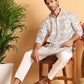 Chikankari Embroidered & Printed Kurta Set ( JOKP P 5109Off-White )