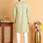 Embroidered Viscose Kurta Set For Men ( JOKP P 5110Green )