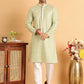 Embroidered Viscose Kurta Set For Men ( JOKP P 5110Green )