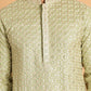 Embroidered Viscose Kurta Set For Men ( JOKP P 5110Green )