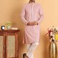 Embroidered Viscose Kurta Set For Men ( JOKP P 5110Pink )