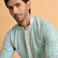 Embroidered Viscose Kurta Set For Men ( JOKP P 5110Sky )