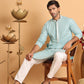 Embroidered Viscose Kurta Set For Men ( JOKP P 5110Sky )