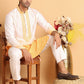 Ombre Printed Straght Kurta Pyjama for Men ( JOKP P 5111Yellow )