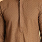 Sequins & Embroidered Viscose Kurta Set For Men ( JOKP P 5113Brown )