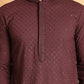 Sequins & Embroidered Viscose Kurta Set For Men ( JOKP P 5113Purple )