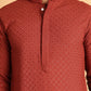 Sequins & Embroidered Viscose Kurta Set For Men ( JOKP P 5113Rust )