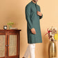 Sequins & Embroidered Viscose Kurta Set For Men ( JOKP P 5113Sea-Green )
